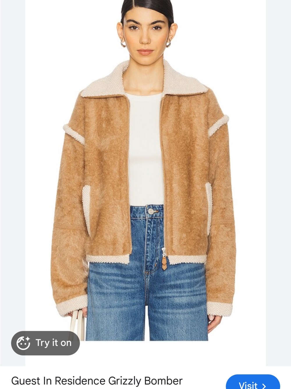 Guest in residence Grizzly cashmere bomber cardigan